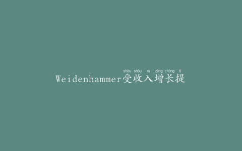 Weidenhammer受收入增长提振